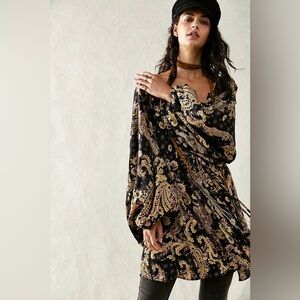 Free People Printed Arzel Mini Dress size large